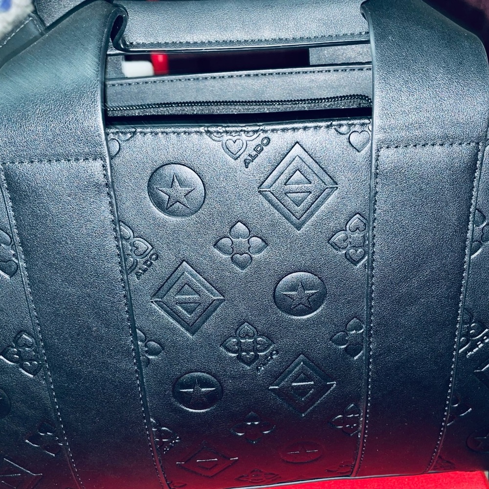 Aldo Black Embossed Men's Bag